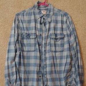 Blue Pseudo Flannel Shirt